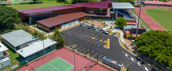Aerial photo of the Townsville Sports Precinct